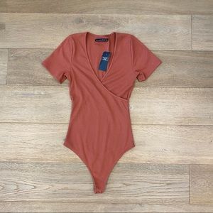 Abercrombie & Fitch wrap front body suit